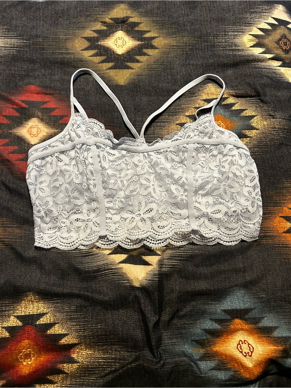 AERIE light blue Lace Bralette medium EUC